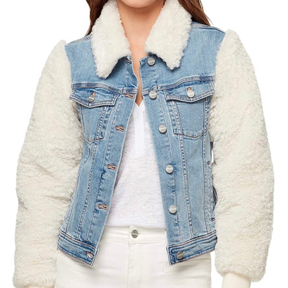 Sanctuary Women's Minka Faux Fur Denim Jacket